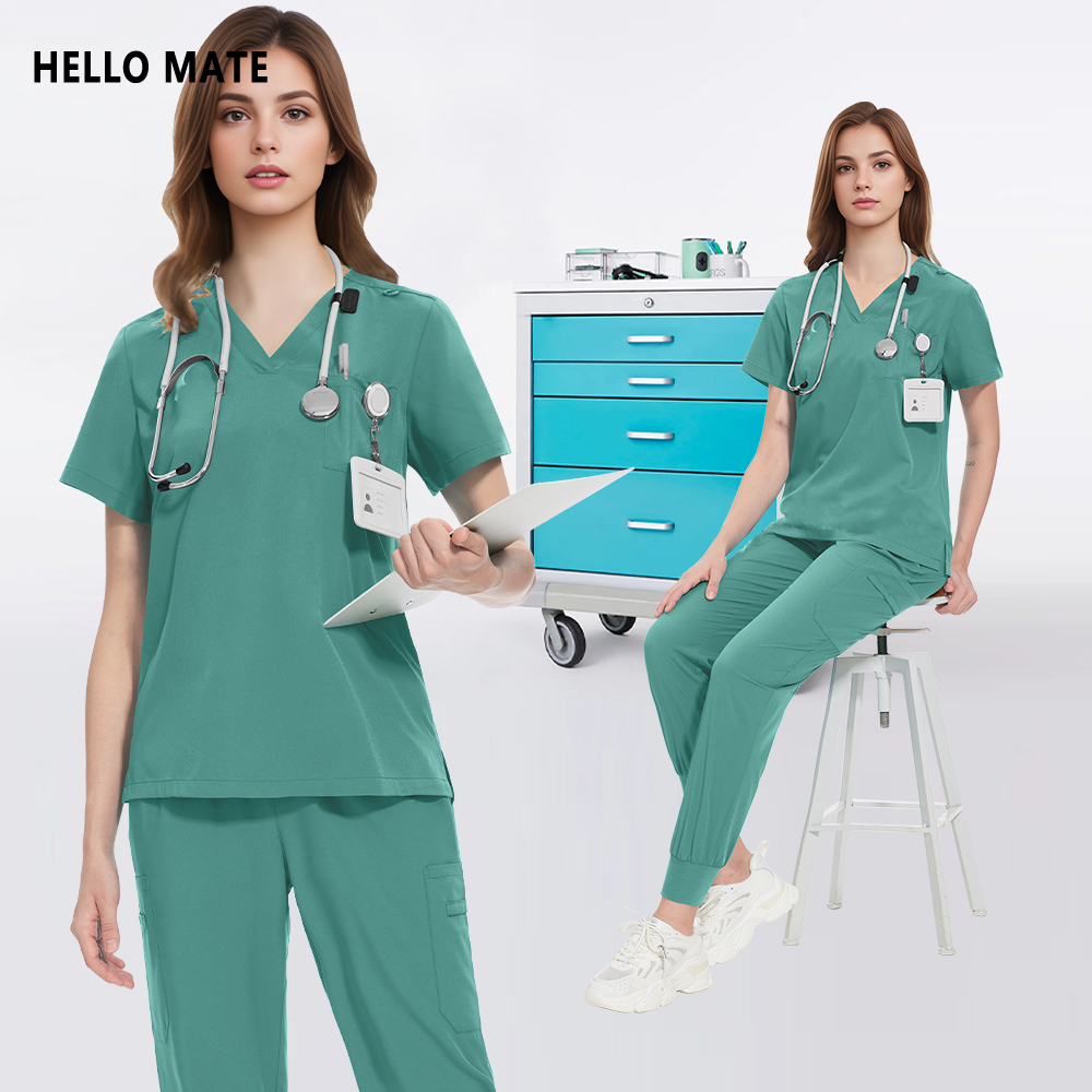 Medical Lab Work - Conjunto de esfoliantes femininos multilcolors, uniforme