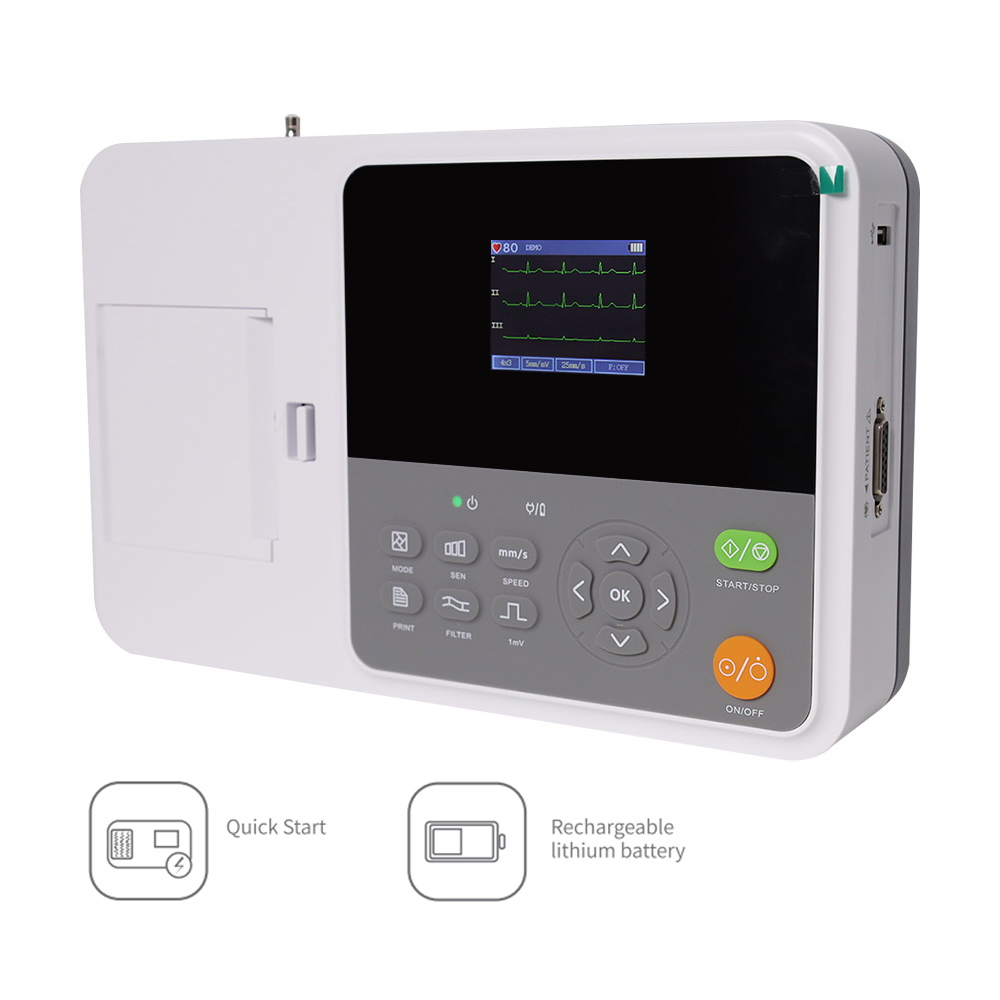 Máquina de ECG Digital Portáti - Ekg Ecg Machine Portable avaliação e preço